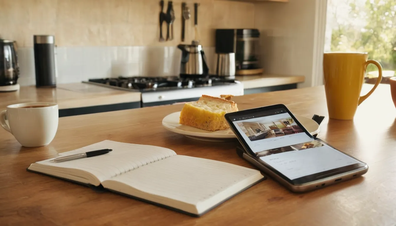 Notes and photos organized on a kitchen table before requesting a pest estimate